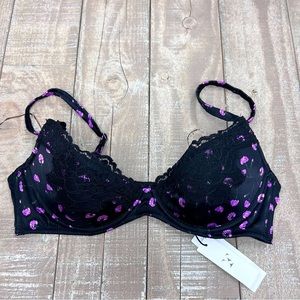 (B-38) Fleur Du Mal James Lace Bra Rose Quartz Carnation